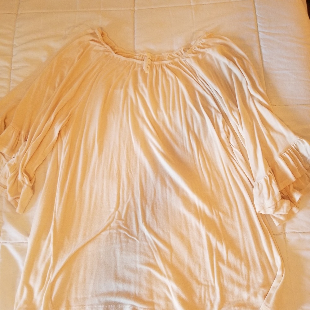 Cream colored baby doll top